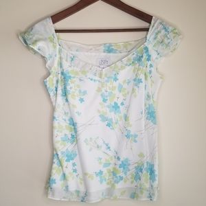 LOFT Floral Blouse Sz M